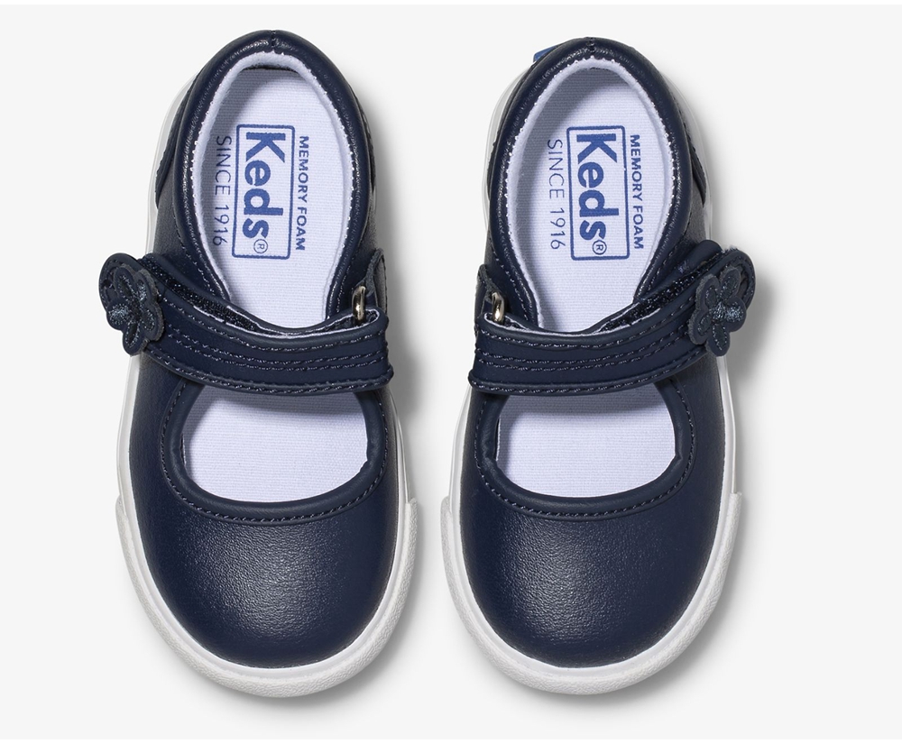 Slip Ons Keds Niña Azul Marino - Ella Mary Jane - 6258-PBCHI